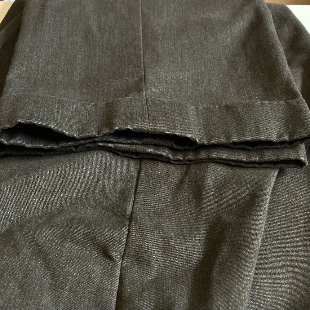 Axist Men's Charcoal Grey Flannel Double Pleat Cuffed Trousers |‎ 34 X 30